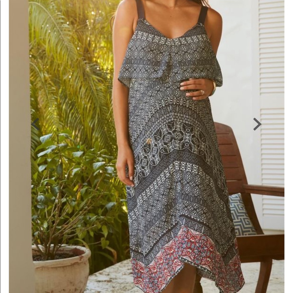 Jessica Simpson Hanky Hem Maternity Dress